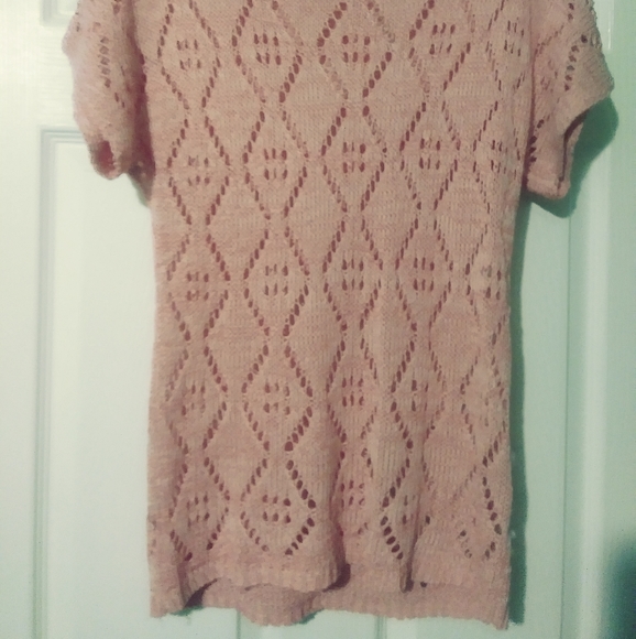 πLEO&NICOLE PINK CROCHET LADY TOP.π - Picture 2 of 8